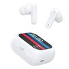 Cool Ambient Stereo Bluetooth Earbuds LCD Headphones White