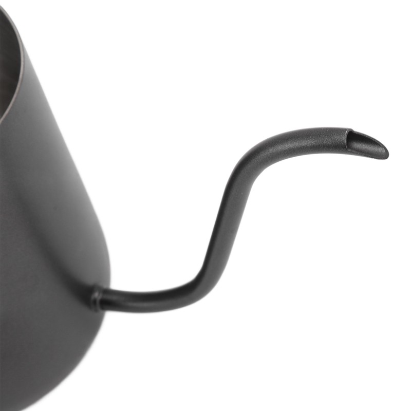 Stainless Steel Coffee Hand Pot with Wooden Handle Long Mouth