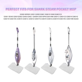 Steam Mop Replacement Pads for Shark Steam Mops S3500 Series S3501 S3601 S3550 S3901 SE450 S3801CO S3601D S2901 S2902 Steam Pocket Mop Pads Floor Cleaning Microfiber Reusable for Shark Mop Pads,3 Pack
