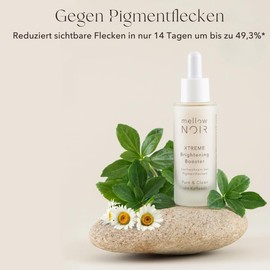 mellow NOIR XTREME Brightening Booster 2x 30ml - Anti Pigmentflecken Serum - Reduziert dunkle Flecken, Altersflecken & Pickelmale im Gesicht und auf der Haut - Vegan - Zertifizierte Naturkosmetik