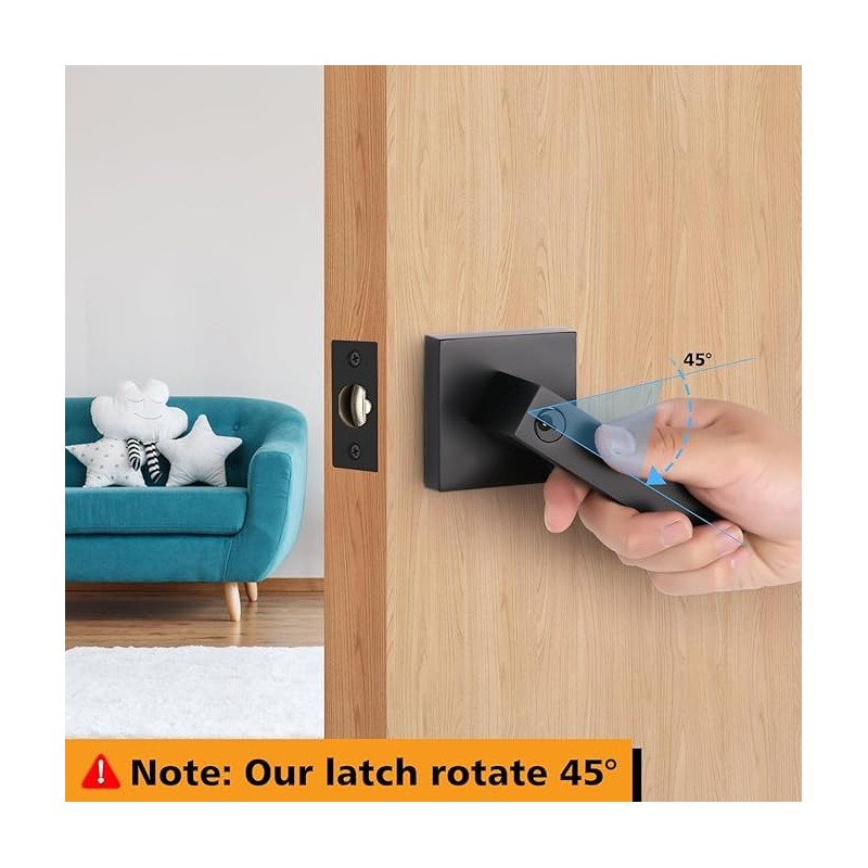 Mortice Latch 60/70mm Adjustable Passage Door Latch with Steel Panel
