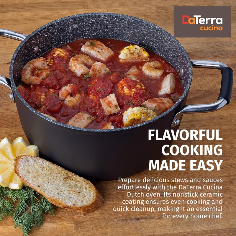 DaTerra Cucina - 5 Qt Nonstick Ceramic Dutch Oven Pot