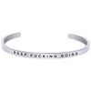 Jude Jewelers Pulsera apilable de acero inoxidable con mantra, regalo