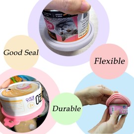 DORUI Pet Food Can Covers, Universal BPA Free Silicone Dog Cat Can Lids, Fit Most Standard Size Dog and Cat Cans(6 pack colors)