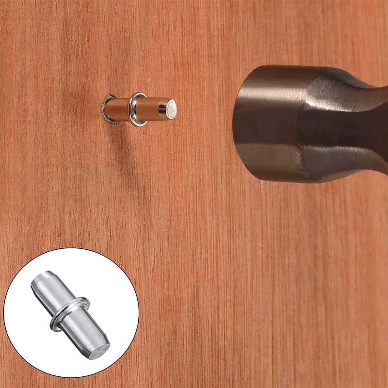 Shelf Pins, 30PCS Nickel Plated Shelf Support Pegs for Cabinet