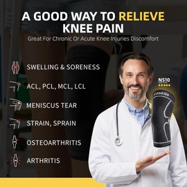 Cambivo, 2 x Knee Bandage, Knee Pads, Knee Supports for Women and Men, Suitable for Running, Hiking, Jogging, Sports, Volleyball