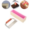 Wooden Loaf Soap Cutter Mold with 1 Pc Silicone Mold