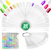 50 Pcs Clear Nail Swatch Sticks - Acrylic Nail Swatches