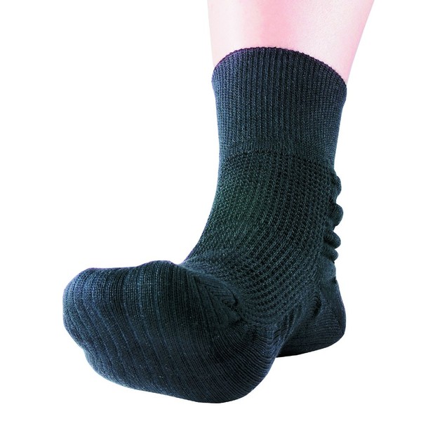 Toe-rising sole health socks L Black