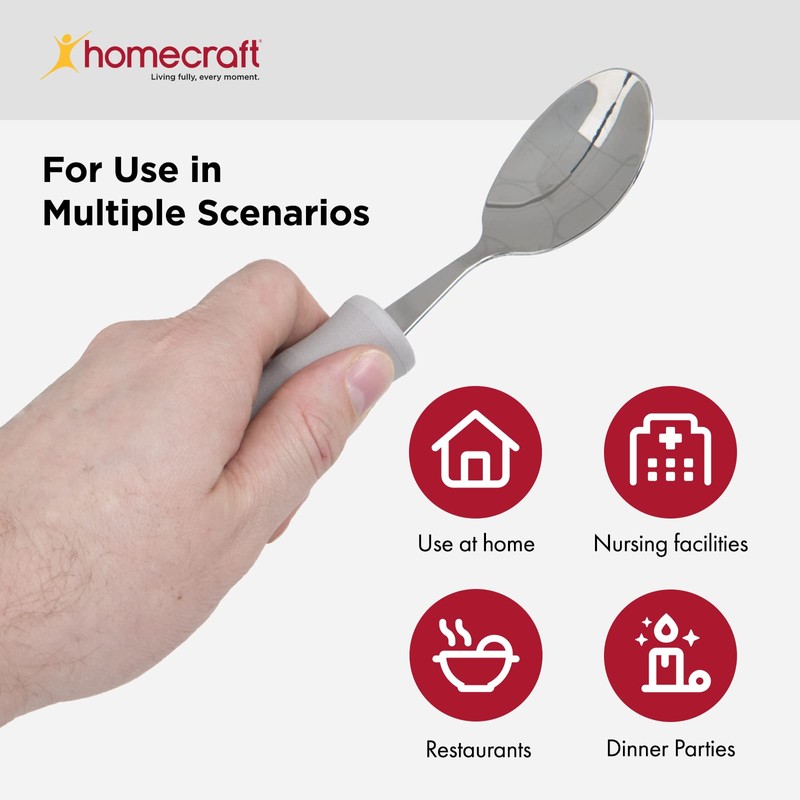 Sammons Preston 28606 Homecraft Lightweight Foam-Handled Grip Spoon