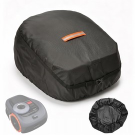 Robot Lawn Mower Cover Waterproof, 420D Outdoor Robotic Mower Cover, Black