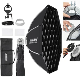 AMBITFUL 35" / 90cm Octagonal Softbox Quick Release with Bowens Mount & Speedlite Bracket for COB Lights, Flash for CB60/CB100, SL60/SL100, MS300/SK400, V1/V1PRO/V100, AD200PRO/II (35")