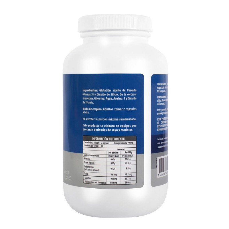 GLUTATION | Glutation + Omega 3 | 160 Capsulas SoftGel