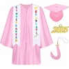 Kindergarten Graduation Gown Cap Set with 2025 Tassel,Kindergarten Stole and