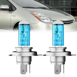 LECCIBUB Headlight Bulbs Compatible With Toyota Prius 2004-2009, 9003 High Low Beam Headlights Halogen Light Bulb, Super Bright 6000K White, Plug and Play, Pack of 2