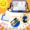 Aluminum Metal Clipboard with Detachable Adjustable Shoulder Strap A4 Double