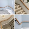 3FT Wooden Stair Handrail,Staircase Indoor Outdoor Handrail,Wall Mounted Barrier Free