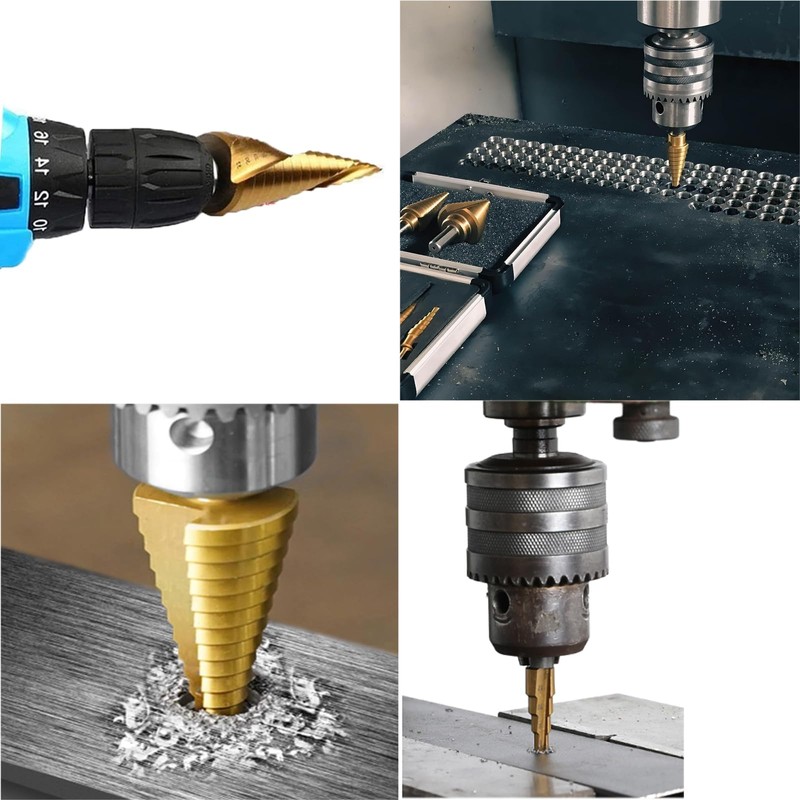 3 PCS Drill Bit Sets Step Drill Bit Step Cone