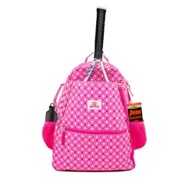 Thorza Tennis Backpack for Women (Pink) – Lightweight Tennis Racket Bag Includes Hook and Stores 2 Rackets, Balls, and Sports Gear – Backpack Only.