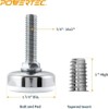 POWERTEC 71189 - Niveladores de muebles de 3/8"-16 con insertos