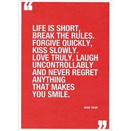 Mark Twain Quote Life is Short Tree-Free Greetings Birthday Card