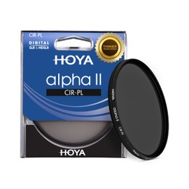 Hoya Alpha II 52mm Polarizing Filter — Enhanced Glass for Clarity & Vibrant Colors, Circular Polarizer w/Thinner Frame to Reduce Vignetting, Rotating & Lightweight Design for Outdoor Photography