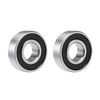 sourcing map 2 Pcs 6202-2RS Deep Groove Ball Bearing 15x35x11mm