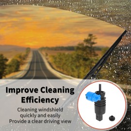 X AUTOHAUX Windshield Washer Pump W/Grommet Windshield Washer Fluid Pump Fit for Vauxhall Viva Zafira Windshield Wiper Pump No.13250357 - Pack of 1