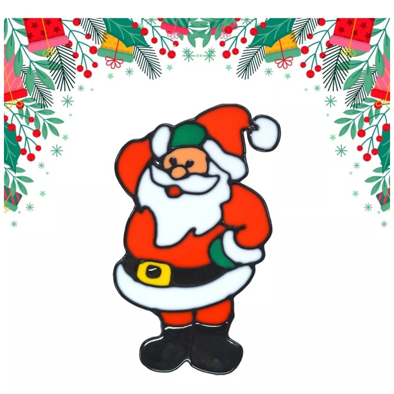 Jands Pegatinas De Gel Navideñas 19 Cm Adornos Navideños 2pz
