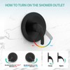 SR SUN RISE 6-Spray Shower Faucet 3-Way Combo Shower Head