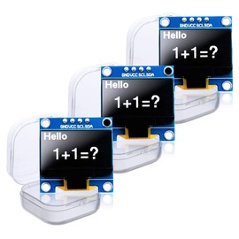 KeeYees OLED Display OLED Module 0.96 Inch I2C 128X64 SSD1306 4 Pin White for Arduino Compatible Raspberry Pi 3 Pack