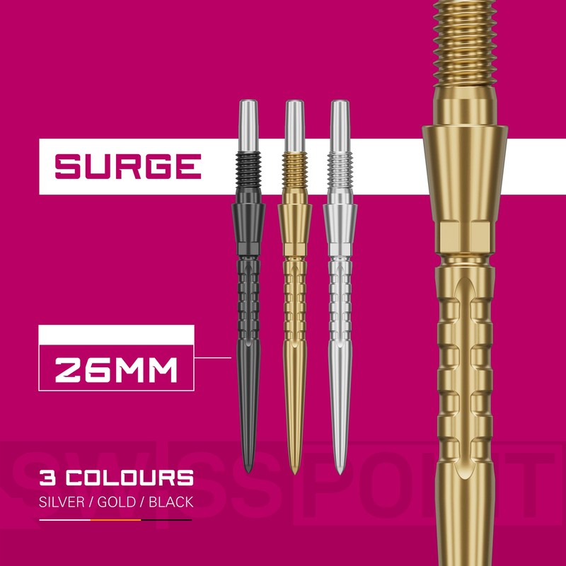 TARGET Darts Swiss Point Storm Dart Points, Surge (3 Pack
