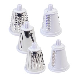 Kitchen HQ Speed Drum Grater, 5 Drums for Slicing, Grating, Crinkle Cut, Julienne, Shredding (Black)