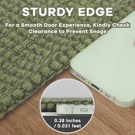 EARTHALL Runner Rug 3x12 Ft Washable Runners for Hallways Extra Long Woven Non Slip Entryway Runner Braided Kitchen Runner Indoor Outdoor Carpet Runners for Entryway, Hall, Foyers, Green