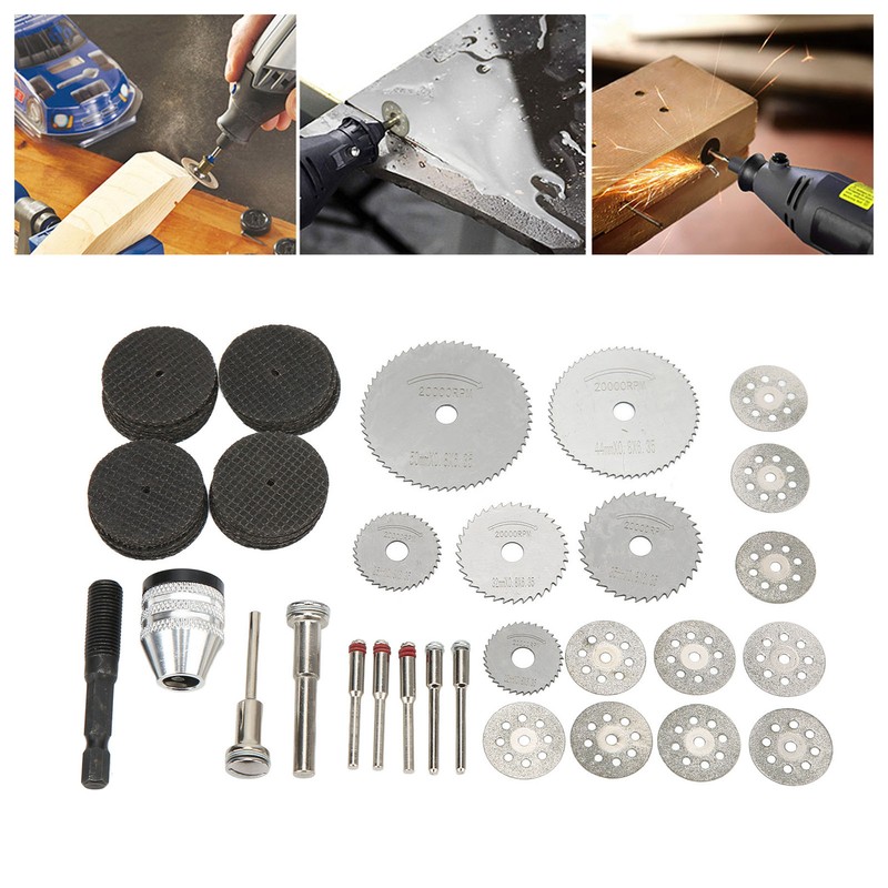 60Pcs Cutting Disc Wheel Cutter Rotary Tool Circular Saw Blade