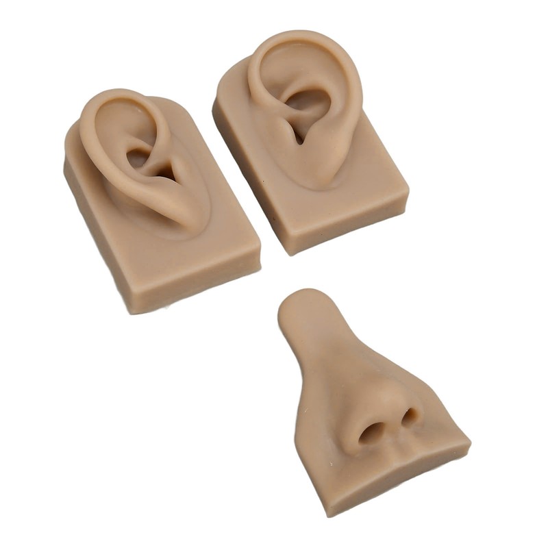 Silicone Piercing Practice Model Simulation Soft Flexible Nose Ears Model