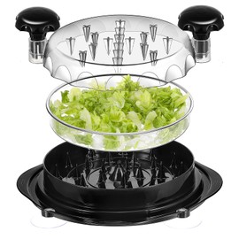 Cootly Hähnchen-Zerkleinerer,Sichtbar Chicken Shredder mit Starkem Saugnapf-Sockel, kann zum Schneiden von Hähnchen, Schweinefleisch, Rindfleisch und Sogar Gemüse Verwendet Werden (Schwarz)