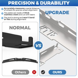 ruiru bro 2 Pcs Wheel Toe Alignment Tool Plate,Provides Accurate Wheel Alignment Measurements,Durable Toe Alignment Tool,Toe Plates Wheel Alignment Tool for Car Truck SUV Vehicle (Silver)