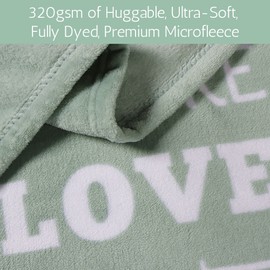 Sister Gifts for Birthday, Sister Blanket, Gifts for Sisters Birthday, Plush Soft Throw Blanket, Sister in Law Gifts, 60x50 Inches (Sage Green, Fleece)