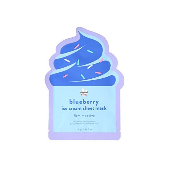 Peach Slices Blueberry Ice Cream Sheet Mask, Firm + Revive 0.84 fl. oz