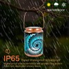 2 Pack Boho Solar Lanterns Hanging Bohemian Lantern Solar Lights