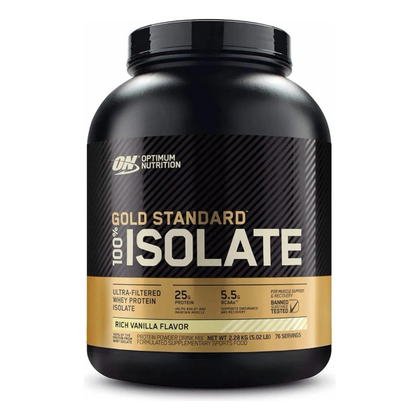 Optimum Nutrition Gold Standard 100 Isolate 5 Lbs Sabor Vainilla