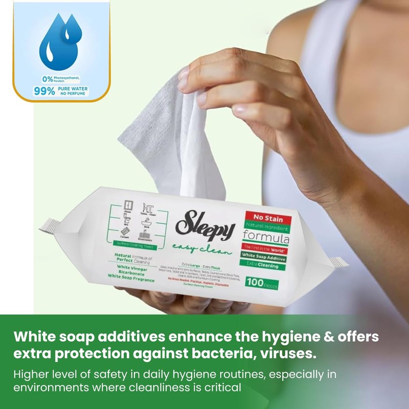 Sleepy Easy Clean All Purpose Cleaning Wet Wipes, Disposable Multi