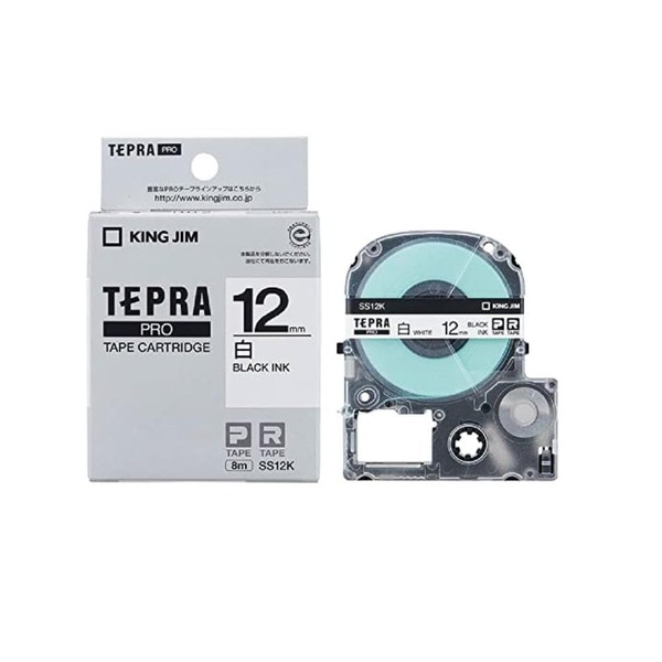 King Jim, Tepra Pro, SS12K, Tape Cartridge, 0.5 Inch (12 mm)
