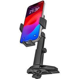 Charchendo Smartphone Holder, Car [Height Adjustment] cd Slot, In-Car Smartphone Stand, Telescopic Arm, Car, CD Player, Smartphone Holder, 360 Degree Rotation, One-Handed Operation, Car Accessories,