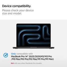Spigen Thin Fit Compatible con MacBook Pro 14 Chip M3 / M3 Pro / M3 MAX y con Chip M2 Pro / M2 MAX / M1 Pro / M1 MAX A2779 / A2442 Funda (2023/2021) - Claro como el Cristal