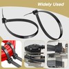 JLM MARINE 4 Pack 4 Inch Black Zip Ties UV