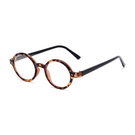 Round Reading Glasses in Brown Tortoise/Black by Readers.com | The Bookworm | +2.50