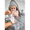 Meyco Baby Hooded Towel Cheetah Plain Grey 80 x 80