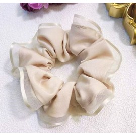 CandyBox Stylish Scrunchy Volume Elegant Silky Mature Hair Ornament, Elegant, Satin, Loose Fluffy, Hair Clip, Adult Hair Elastic